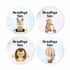 Round waterproof name labels - Cute Critters