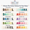 Personalised Wooden Name Puzzle- Fauna (4 Elements with Name on Bottom)