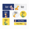 Mixed Waterproof Labels for Kids - Dino World