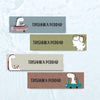 Personalised Name Labelss | Dino Colours