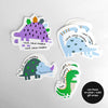 Personalised Stick On Tags | Dinosaurs