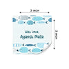Personalised Gift Labels | Fish Blue