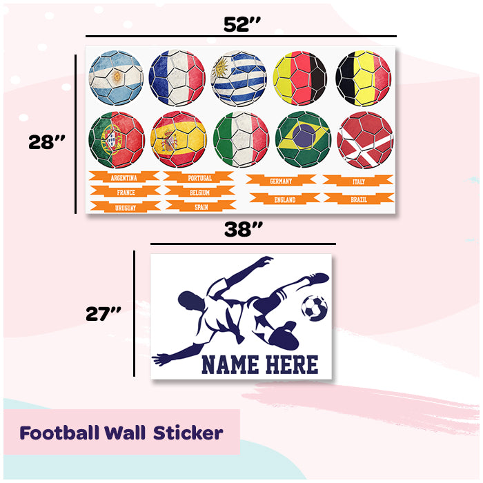 Football Display Names Football | Wall Name Sticker Set – mumma.com