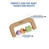 Wood + Silicone Bead D Shape Teether Toy