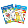 Set of 2: Outer Space and Animals Sticker Colouring Books