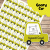 Fancy Shape Sticker - Goofy Car