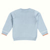 Delighted Lion Jacquard Sweater - Powder Blue & Orange