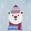 Hearth Warming Bear Jacquard Sweater - Powder Blue