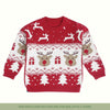 Jaunty Reindeer Jacquard Sweater - Cherry Red