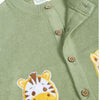Happy Baby Animal Patch Sweater with Lower  - Pistachio Green - Set of 2