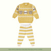 Enchanting Bear Jacquard Sweater with Lower - Mimosa Yellow - Set of 2