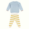 Delighted Lion Jacquard Sweater with Lower - Powder Blue & Mimosa Yellow - Set of 2