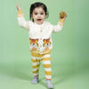 Adorable Tiger Jacquard Sweater with Lower - Cre & Mimosa Yellow - Set of 2