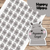 Fancy Shape Sticker - Happy Hippo