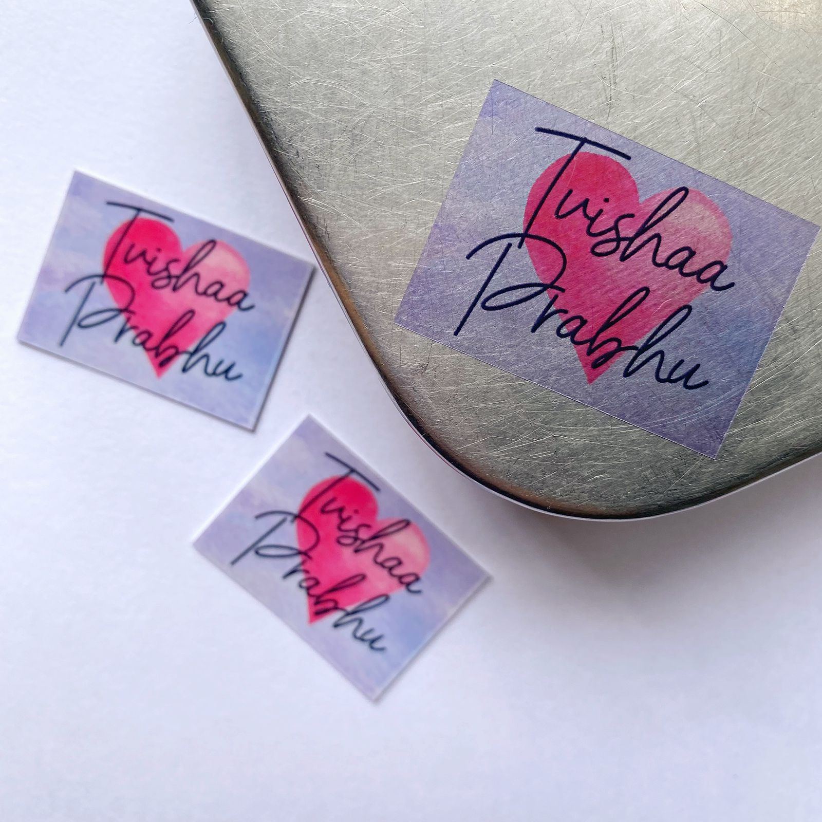 Heart Labels Custom Hearts - Personalised Transparent Labels – mumma.com