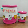 Jute Cotton Storage Basket with Lid |  Pawsh Pink