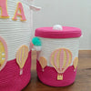 Jute Cotton Storage Basket with Lid | Rosy Skies