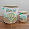 Jute Cotton Storage Basket with Lid | Toffee Drift