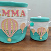 Jute Cotton Storage Basket with Lid | Up & Aqua