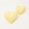 Yellow Hearts Shape Personalised Cushion (Set Of 2)