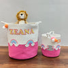 Jute Cotton Storage Basket | Elephant's Magical Rainbow
