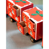 24 Days Red Bogie Train Shaped Wooden Advent Calendar