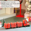 24 Days Red Bogie Train Shaped Wooden Advent Calendar