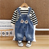 Black Mad Ted Dungaree With Stripes T-Shirt
