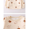 Cream Baseball Bear Dungaree With Tshirt