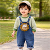 Spongy Lion Dungaree With Green Stripes T-Shirt
