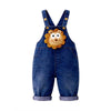 Spongy Lion Dungaree With Grey Stripes T-Shirt