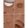 Khakhi Baseball Bear Dungaree With Tshirt
