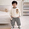 Cream & Black Pocket Bear Fleece Winter Tracksuit