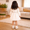 Cream Quilted Pinafore Dress With Inner Top