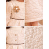 Cream Quilted Pinafore Dress With Inner Top