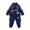 Sporty Navy Tracksuit Set With Matching Sling Bag