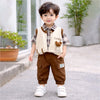 3 Pcs Set | Beige Teddy Knitted Vest, Checkered Shirt & Pants