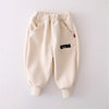 3 Pcs Set | Cream Long Ted Hoodie, Sleeveless Puffer Jacket With Pants