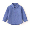 3 Pcs Set | Navy Horse Blue Sweater Vest, Checkered Shirt & Denims Set