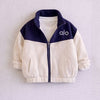 3 Pcs Set | Navy & Cream Tracksuit With And Matching Sling Bag