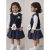 3 Pcs Set | Navy Labu Vest, Frill Inner T-Shirt & Skirt Partywear