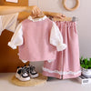 3 Pcs Set | Pink Side Bow Jacket, Shirt & Matching Pants Partywear Set