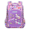 Purple 2D Pop Unicorn Garden School Backpack