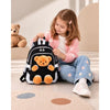 Black & Brown Teddy Tiny Toddlers Backpack with Removable Soft Toy for nursery and Playgroup