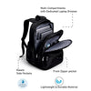Solid Black Ted Glasses Badge School Backpack