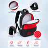 Black & Red Panda Tiny Toddlers Backpack with Removable Soft Toy for nursery and Playgroup