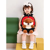 Red & Black Squirrel Tiny Toddlers Backpack with Removable Soft Toy for nursery and Playgroup
