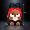 Red & Black Squirrel Tiny Toddlers Backpack with Removable Soft Toy for nursery and Playgroup