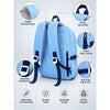 Blue & Brown Teddy Tiny Toddlers Backpack with Removable Soft Toy for nursery and Playgroup