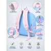 Blue & White Teddy Tiny Toddlers Backpack with Removable Soft Toy for nursery and Playgroup